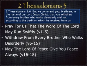 2 Thessalonians 3 Outline