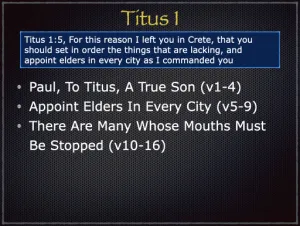 Titus 1 Outline