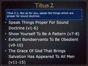 Titus 2 Outline